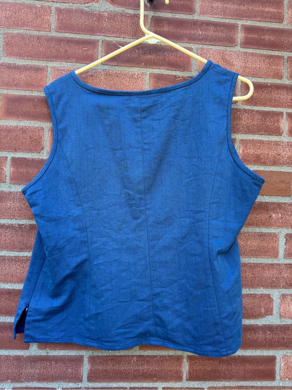 Vintage DV Jeans by Donna Vinci Blue Stretch Denim Tank Top Size 16 - Picture 3 of 7